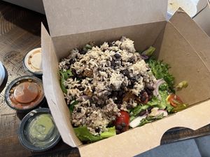 Tostada ensalada (to go)  at Laughing Seed Cafe in Asheville