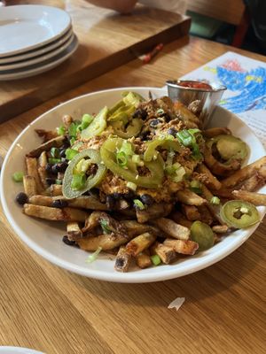 Southwest fries  at Laughing Seed Cafe in Asheville