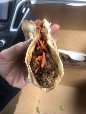 Asian cauliflower taco  at Laughing Seed Cafe in Asheville