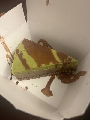 Mint Chocolate Cheesecake   at Laughing Seed Cafe in Asheville