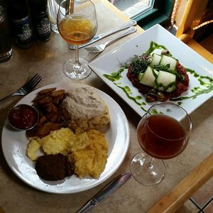 Dinner in Ashville, NC at Laughing Seed Cafe in Asheville