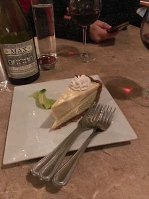 Vegan key lime cheesecake at Laughing Seed Cafe in Asheville