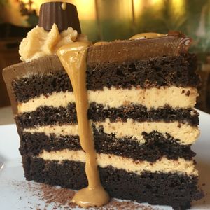 Peanut Butter Chocolate Cake  at Laughing Seed Cafe in Asheville