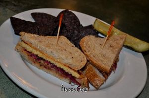 Vegan Tempeh Rueben at Laughing Seed Cafe in Asheville