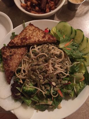 Asian Fusion salad at Laughing Seed Cafe in Asheville