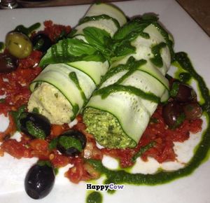 raw manicotti amazing at Laughing Seed Cafe in Asheville