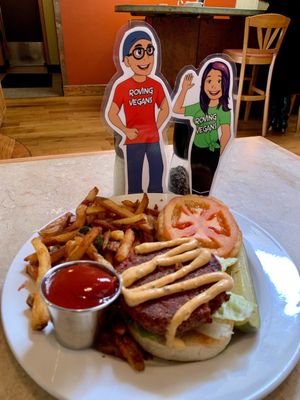 Burger  at Laughing Seed Cafe in Asheville