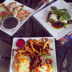 Dishes at Laughing Seed Cafe in Asheville