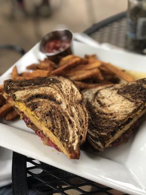 Vegan Rueben  at Laughing Seed Cafe in Asheville