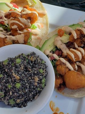 Cauliflower tacos at Laughing Seed Cafe in Asheville