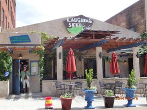 Located on side street.  GPS for some reason does not work well in Asheville.  Restaurant is tucked down a side street behind a parking garage.  Once you know where it is, not bad but finding it the first time was a challenge! at Laughing Seed Cafe in Asheville