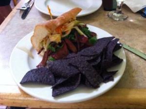 bahn mi at Laughing Seed Cafe in Asheville