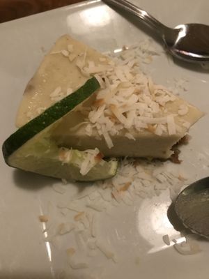 Vegan Key Lime Cheesecake! at Laughing Seed Cafe in Asheville