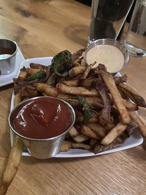 Jalapeño fries at Laughing Seed Cafe in Asheville