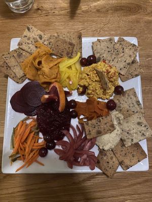 Cheese plate  at Laughing Seed Cafe in Asheville