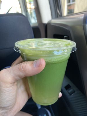 Greener warrior juice  at Laughing Seed Cafe in Asheville