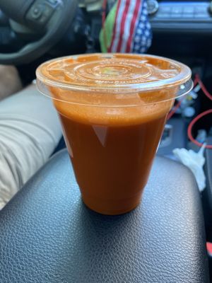 Bright eyes juice  at Laughing Seed Cafe in Asheville