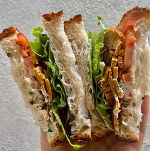 Club sandwich at Plant the Seed in Hastings