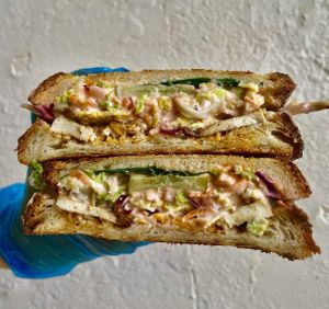 Rueben grilled sandwich at Plant the Seed in Hastings