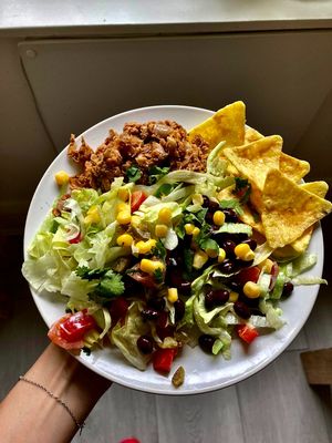 Taco crunch salad at Plant the Seed in Hastings