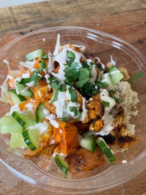 Sweet Potato Shawarma Bowl at Plant the Seed in Hastings