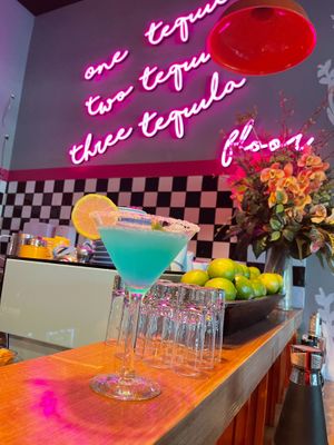 Mexican moon margarita  at Rosa Mexicano in Williamstown