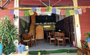 Indoor/outdoor dining at Tara Indian Food in Tepoztlan