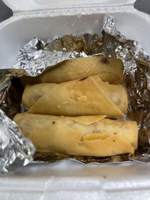 Crispy spring rolls  at My Thai & Vegan in Irving