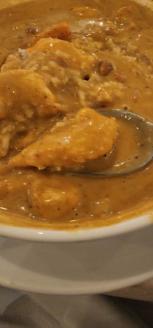 Vegan shrimp massala curry. at My Thai & Vegan in Irving