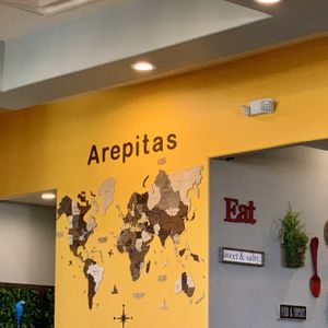 WALL MAP  at Arepitas in Round Rock