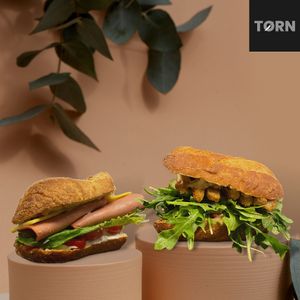 Hamm & Cheez + Chick'n Truffle Mayo French Baguettes at TORN in Vancouver