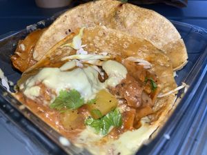 Delicious Al Pastor tacos at Chef Tanya's Kitchen in Palm Desert