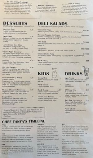 So many choice  at Chef Tanya's Kitchen in Palm Desert