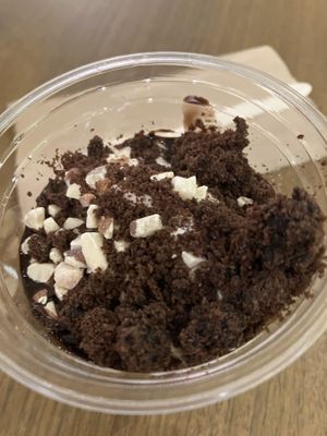 Soft serve with hot fudge, almonds, & cookie crumble   at Chef Tanya's Kitchen in Palm Desert