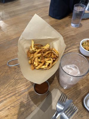 Side of frys.  Excellent flavour  at Chef Tanya's Kitchen in Palm Desert