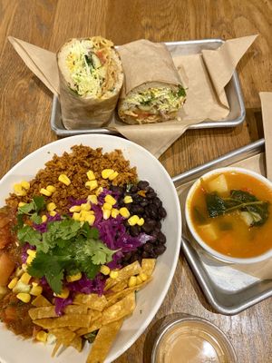 OhMyGato Taco Salad, El Cubano, and soup  #Veganuary at Chef Tanya's Kitchen in Palm Desert