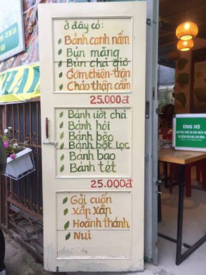 menu at Chay Dalat in Da Lat