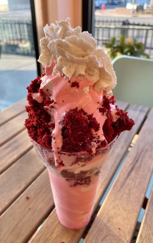 Sundae special during Valentine's Day.  at Babe's Corner in Lansing