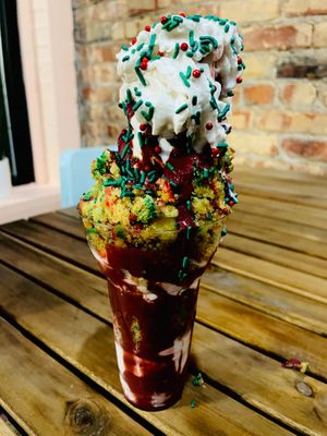 Sundae special during Christmas season.  at Babe's Corner in Lansing