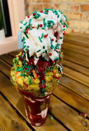 Sundae special during Christmas season.  at Babe's Corner in Lansing