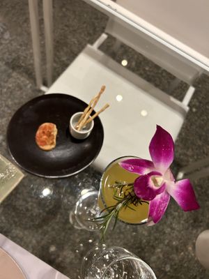 Vegan bruschetta starter  at Fellini in Siem Reap