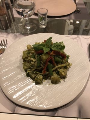 linguine al pesto  at Fellini in Siem Reap