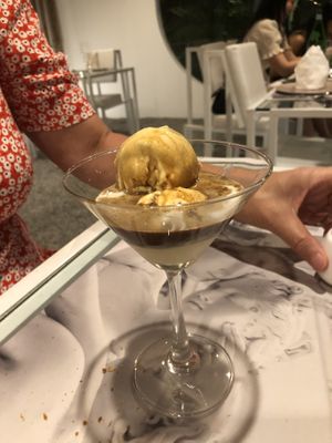 vanilla ice-cream with shot of espresso   at Fellini in Siem Reap