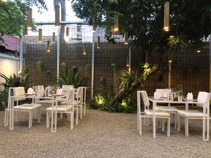 outdoor sitting (there’s also indoor)  at Fellini in Siem Reap