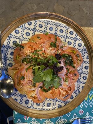 Tomato salad  at Al Lago  in Zahara De La Sierra