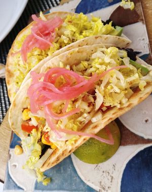 Taco de frijoles at Al Lago  in Zahara De La Sierra