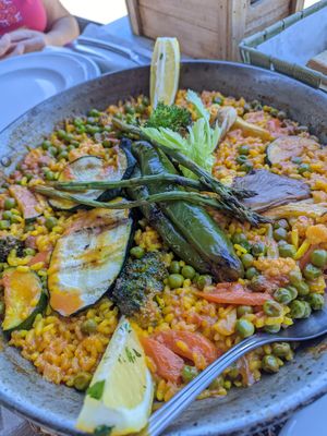 Paella vegana at Al Lago  in Zahara De La Sierra