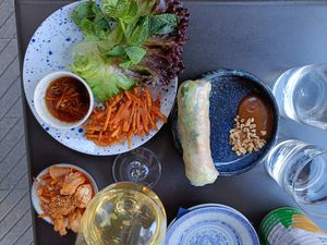 Sweet potato and vietnamese sommer roll at Rau in Malmo