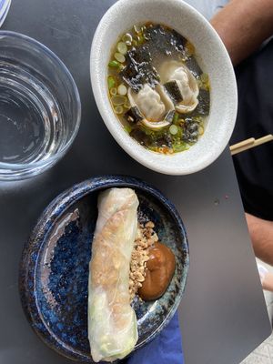 Dumplings and summer roll 🍲  at Rau in Malmo