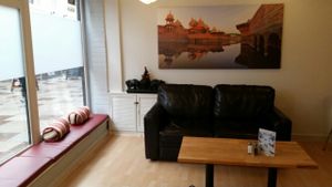 cosy lounge at Govinda's Cardiff in Cardiff